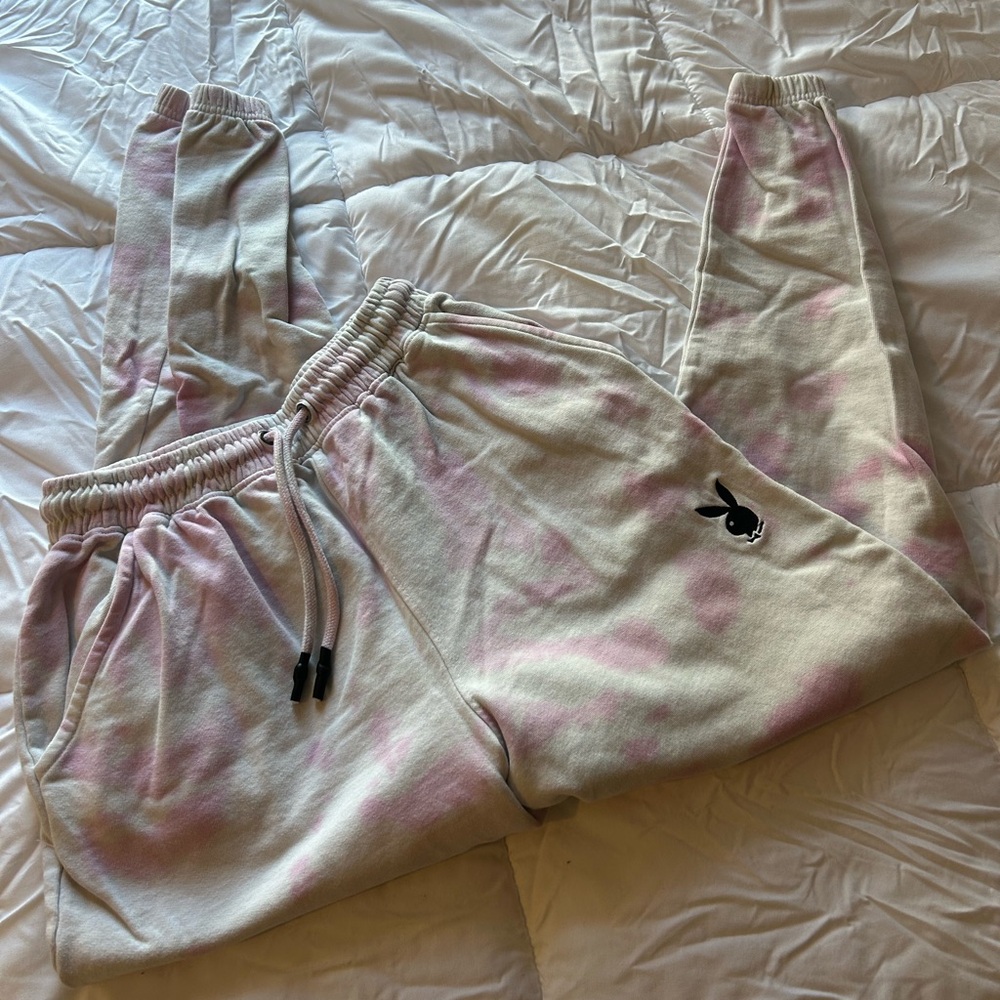 PINK TYE DYE PLAYBOY JOGGERS